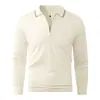 Suéter de punto para hombre con cuello de media cremallera, estilo europeo y americano, para primavera/otoño/invierno, nueva moda, capa base de punto