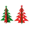 Decoración navideña adorno de árbol de Navidad de fieltro adorno de escritorio DIY adorno para ventana adorno de árbol de Navidad 3D