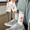 Calcetines Blancos Lindos de Dibujos Animados Medias para Mujer Ins Calcetines de Media Caña Trendy Estilo Coreano Gato Japonés Conejo Estudiante Calcetines Apilados