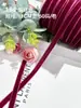 Flor de cinta de flocado de 1 cm decoración de regalo cinta tejida de un solo lado cinta de satén de terciopelo sin elasticidad accesorios para ropa de muñeca hecha a mano para bricolaje