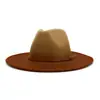 Moda europea y americana nuevo sombrero de jazz con pintura en aerosol AliExpress Amazon hombres mujeres sombrero bombín de lana PQMNDJS008