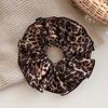Presilha de Cabelo Vintage de Leopardo Plissado Camada Dupla Intestino Grosso para Cabelo Feminino Coque Rabo de Cavalo Baixo Tira de Cabelo Presilha de Cabelo com Sensação Avançada Corda de Cabelo