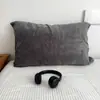 Funda de almohada gruesa y cálida con forro polar de invierno 48*74 cm, pieza única de terciopelo de leche para dormitorio de estudiante, color liso, diseño simple