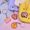 Chaveiro de Borracha Macia em PVC Amor e Paz Pingente de Bolsa Pequeno Presente Chaveiro Acessórios para Joias DIY Transfronteiriço Em Estoque