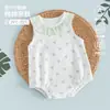 Beneficios del Espacio para el Ventilador Ropa de Verano para Bebé Chaleco Body clase a Gasa Transpirable Pelele Triángulo para Bebé
