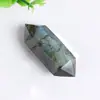Amatista rosa natural prisma hexagonal doble punta piedra cristal pulido artesanías piedra energética adornos decorativos venta al por mayor