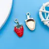 YukuMixed 30 Estilos de Coração Vermelho com Gotejamento de Óleo Flor Desenho Animado Liga Pequenos Pingentes Pulseira Acessórios de Joias DIY