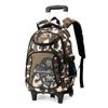 Mochila escolar de grande capacidade para subir escadas, mochila escolar para meninos da 1ª à 3ª série, com haste de amarração, para escola primária, peixe natural