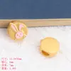 Acessórios para pulseira DIY dourado areia dourado antigo série de frutas desenhos animados acessórios com furo grande morango girafa material com contas