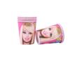 Suministros para Fiesta de Cumpleaños de Barbie Vajilla Desechable Plato de Papel Vaso de Papel Servilleta Decoración Niña Verde Protección Ambiental