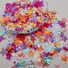 Agujero lentejuelas doradas accesorios de joyería DIY 10 mm flor tridimensional de cinco hojas cuentas cóncavas accesorios de ropa de belleza para vestido de novia