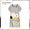 Pijama Feminino Verão Manga Curta Fino Desenho Animado Pequeno Fresco Fofo Estilo Ins Solto Camisola Doce Estudante Roupas de Casa