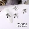 Estilo coreano Nova Liga de Metal Nail Art Jóias Doce Retro Cor Sólida All-match Standing Kitten Nail Art Decoração