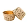 Taza de papel desechable especial taza de papel para pastel de aluminio de doble cara taza de rollo dorada taza recubierta soporte para papel de hornear 50 juegos