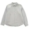 Unas Gotas de Lluvia Estilo Coreano Japonés Viajero Literario Minimalista Versátil Tela Oxford Rayada Camisa Colorida para Mujer Para Superponer
