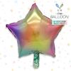 Globos de Película de Aluminio de 18 pulgadas Degradado Pentagrama Corazón Arcoíris Rosa Azul Decoración Fiesta de Cumpleaños Infantil