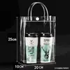 Bolsa Transparente de PVC Embalagem de Gelatina Saco de Embalagem para Lembrança de Vinho Tinto Pode Adicionar Logotipo Bolsa de Lembrança Portátil