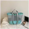 La nueva bolsa de almacenamiento de viaje de un solo hombro de Ruien es un bolso de malla de gran capacidad, moderno y de moda para ir al trabajo y la playa.
