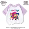 Lançamento Transfronteiriço K-Pop Caçador Menina Grupo Periférico Meninos e Meninas Camisetas de Manga Curta Roupas Novas de Verão Tendência
