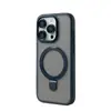 Adequado para Capa de Celular Apple 18Promax 17 Suporte Magnético Fosco iPhone 16 com Película para Lente 15 Capa Protetora