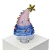 Nuevo Árbol de Navidad Inclinado de 8.5cm Envuelto en Alambre Árbol de Navidad Envuelto en Alambre de Vidrio Zibo Exhibición de Artesanías de Vidrio Navideñas