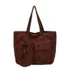 Bolsa tote transfronteiriça nova, simples, fofa, moderna, bolsa de ombro única para o dia a dia, bolsa de axila de moda nicho, laço retrô