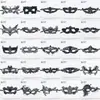 Máscara de Halloween Accesorios para Transmisión en Vivo Mascarada Gótica Cosplay Máscara de Encaje Negro Máscara para Ojos de Adulto