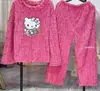 Pijama de Felpa de Coral con Gato de Dibujos Animados para Mujer 2025 Invierno Nuevo Set Grueso con Terciopelo Ropa de Casa Cálida de Invierno Manga Larga