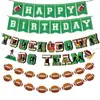 Suministros para Fiesta de Fútbol Super Bowl Fútbol Americano Vajilla para Fiesta de Cumpleaños Infantil Platos de Papel Servilletas Mantel Decoración