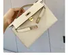 2025 Nueva Generación Kelly Bag Mini Bolso de Cuero Genuino para Mujer Bolso de Mano Versátil de Alta Gama Bolso Pequeño de Hombro Cruzado