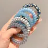 Ligas para el Cabello de Cable de Teléfono de Alta Calidad, Cuerdas para el Cabello de Lunares de Alta Elasticidad, Accesorios para el Cabello de Verano para Mujeres, Plástico Duradero sin Marcas Color Menta