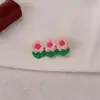 Pinza para el Cabello de Tela Fresca y Sencilla en Forma de Tulipán para Niñas, Pinza Floral Bordada, Elegante Pinza para Flequillo y Mechones, Accesorio para el Cabello