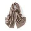 Nova coleção outono/inverno 2026: cachecol de jacquard em tricô de cashmere liso, design unissex, moderno, simples, versátil e quente