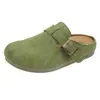 Mules de Punta Cerrada de Moda para Mujer 2026 Primavera/Verano Nuevos Casual Versátiles Antideslizantes Slip-On Zapatos Estilo Birkenstock Moda