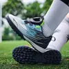 Zapatos de fútbol para niños con tacos TF para adolescentes, estudiantes de primaria, niños y niñas, zapatos de entrenamiento y competición, sin cordones con hebilla giratoria