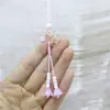 Nuevo Estilo Chino Antiguo Cuentas de Loto Transparentes Cordón Tejido a Mano Bolsa Cadena Colgante Pequeña para Coche Accesorios de Joyería