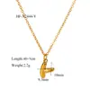 Explotaciones de comercio exterior acero inoxidable 18K burbujas regordetas 26 letras collar con colgante simple Joker joyería
