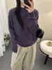 Suéter Laranja Feminino Solto Estilo Preguiçoso Outono e Inverno 2025 Novo Camada Base Engrossada Pode Ser Usado por Dentro ou por Fora no Inverno
