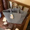 Versão Coreana da Nova Bolsa de Ombro de Lona Portátil de Grande Capacidade Lado Duplo para Mães e Bebês, Bolsa de Compras Leve para Passeios, Bolsa Tote para Mamães