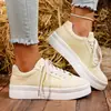 Zapatos de mujer de talla grande transfronterizos europeos y americanos, nuevo estilo otoño 2026, punta redonda, suela gruesa, con cordones, color liso, venta al por mayor de comercio exterior