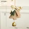 Tela Transfronteriza Felpa Navidad Campana Metálica Colgante Árbol de Navidad Colgante Arreglo de Atmósfera Colgante de Puerta Colgante de Pared Decoración
