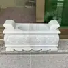 Mesa de chá pequena estilo Zen base de castiçal de pedra incensário frente de túmulo ao ar livre para queimar incenso Mármore Branco Pedra Verde Ornamento Retangular