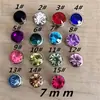 Faça você mesmo: Rebites coloridos de diamante de 7 mm para roupas, bolsas, sapatos, meias, pulseiras de relógio, acessórios, miçangas soltas, ferragens para malas.