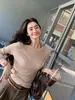 Ropa Hongmi/ Nueva Colección de Principios de Otoño: Top de Punto para Mujer, Ajustado, Favorecedor, de Manga Larga, Perfecto como Capa Base