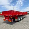 Fábrica de Semirreboques Luxing de Shandong Semirreboque de Transporte de Areia e Cascalho Plataforma Leve Basculante Integrado para Capotamento