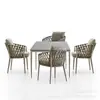 Mesa y Silla de Exterior Nórdicas Patio Villa Patio Balcón Exterior Jardín al Aire Libre Terraza Ocio Mimbre Mesa y Silla Combinación