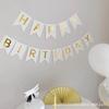 Bandera de feliz cumpleaños, decoración de letras, diseño de escena, pancarta de flores, fondo de pared, accesorios de fotos para fiesta de niña y niño