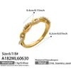 Anillo de Perla Envuelto en Curva Irregular, Acero Inoxidable Chapado en Oro de 18 Quilates, Popular en el Extranjero, Estilo Suave, Elegante Accesorio para la Mano