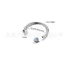 Piercing para Nariz de Titânio F136 Liga de Titânio Garra Definida Opala Cone Pontiagudo Piercing para Lábio de Titânio G23 Argola em U Haste C Unha de Diabo Joias para Body Piercing