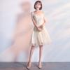 Vestidos Cortos para Dama de Honor para Mujer 2026 Nuevo Estilo Coreano Color Champaña Grupo de Mejores Amigas Damas de Honor Vestidos de Hermana Vestidos de Cóctel Otoño